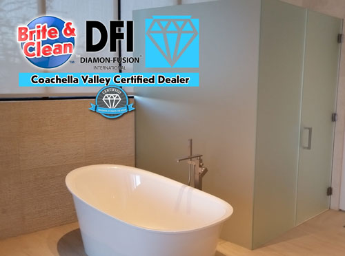 frosted glass protected by Diamon-Fusion and Brite & Clean