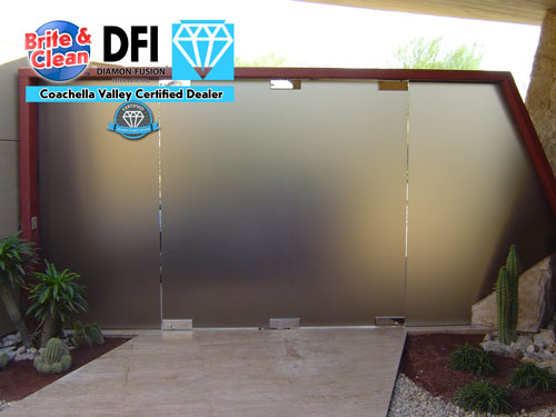 frosted glass protected by Diamon-Fusion and Brite & Clean