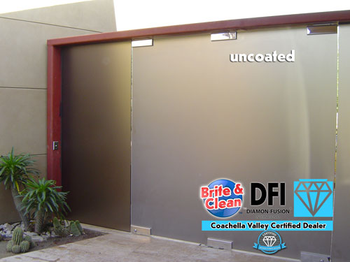 frosted glass protected by Diamon-Fusion and Brite & Clean