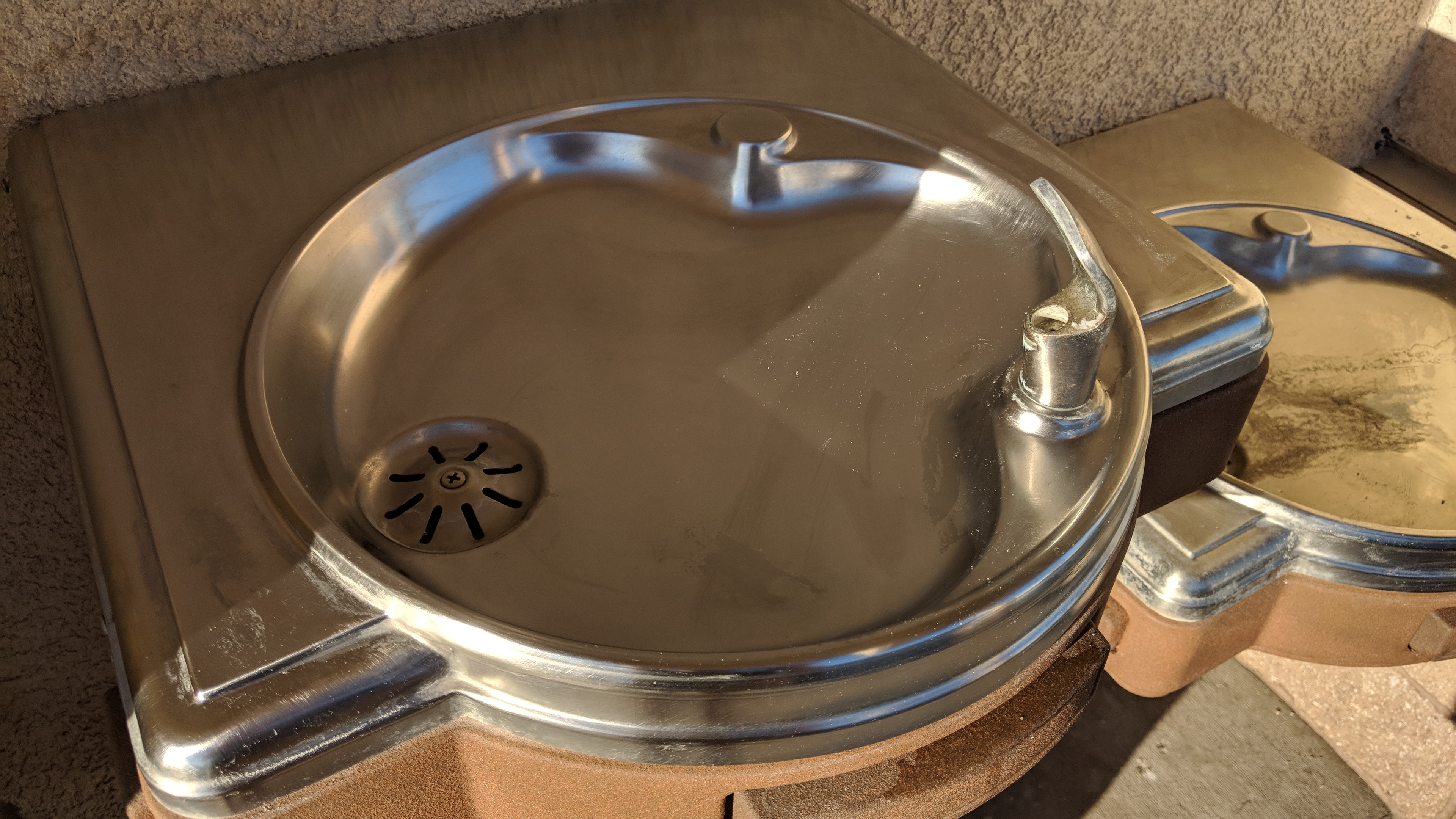 hard water stain removal stainless steel drinking water fountain - After