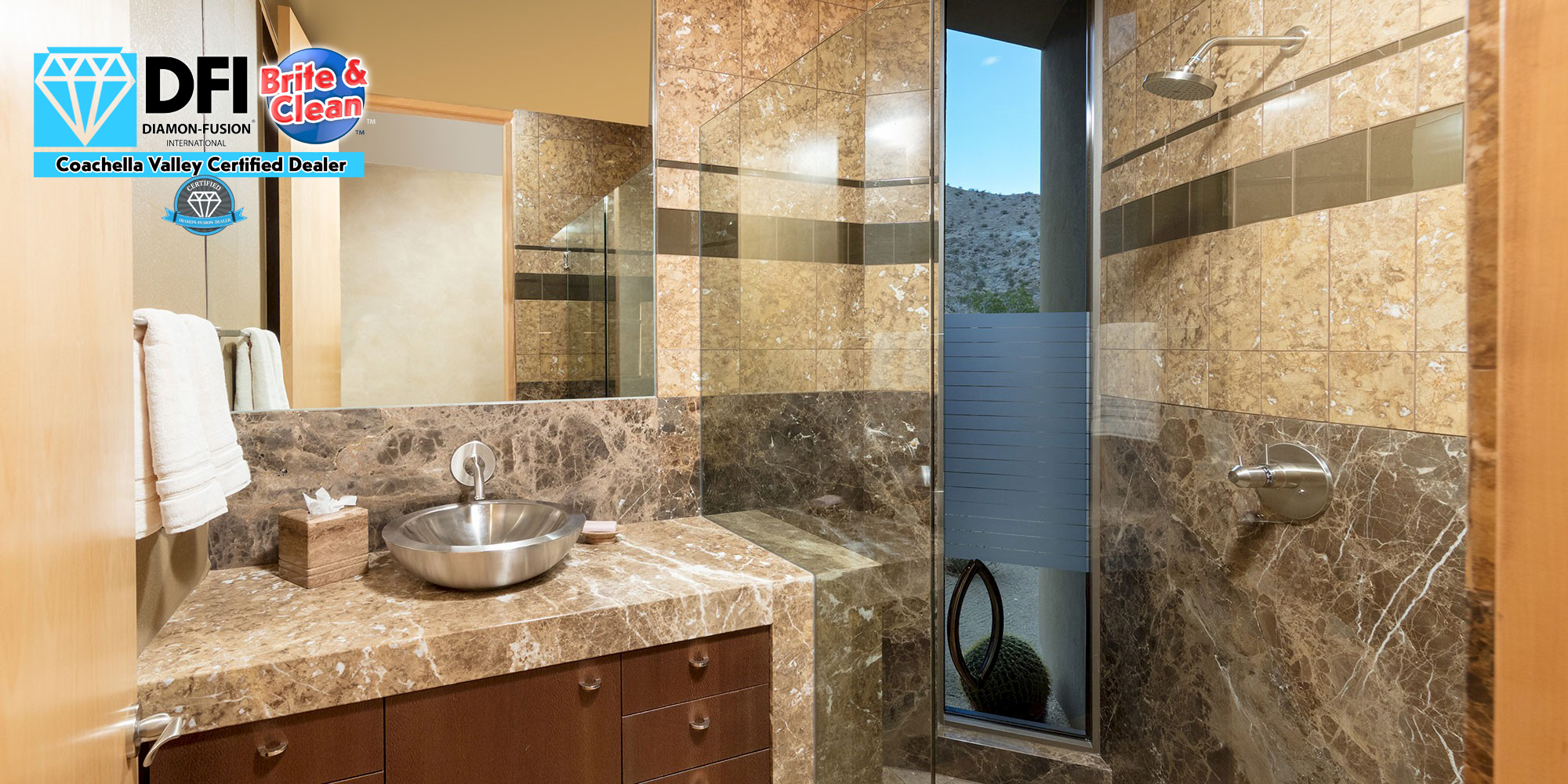 Diamon-Fusion® Coachella Valley shower doors